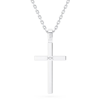 Solid back Van Xander 925 silver cross necklace