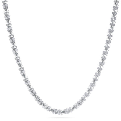 4.5mm Silver Sparkle Rock Chain