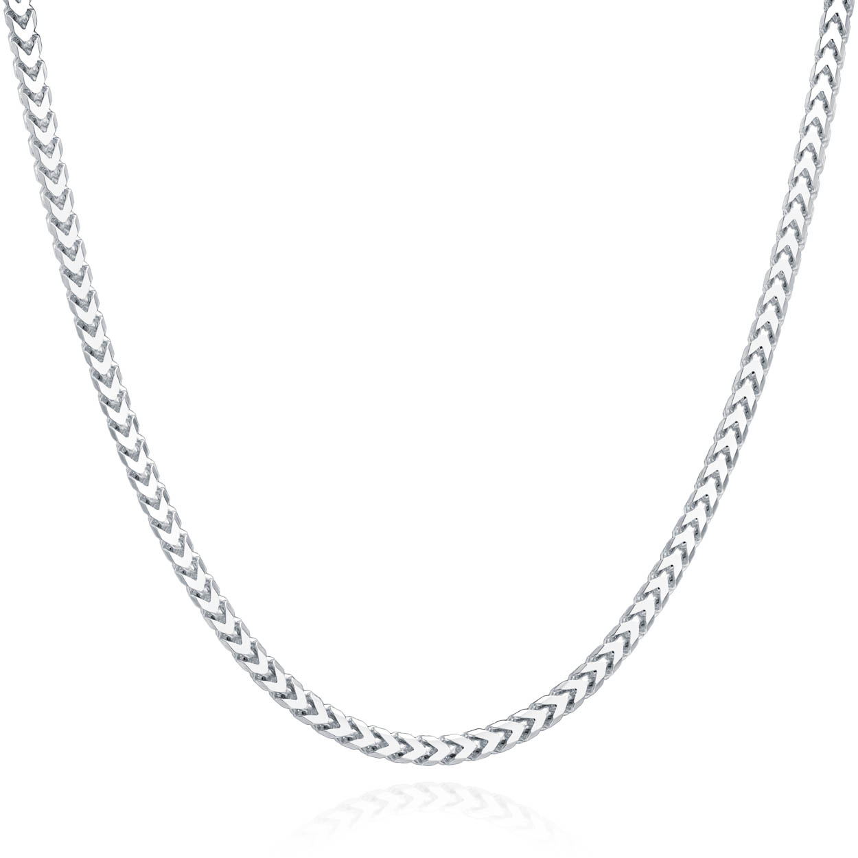 Solid sterling silver franco chain 3mm