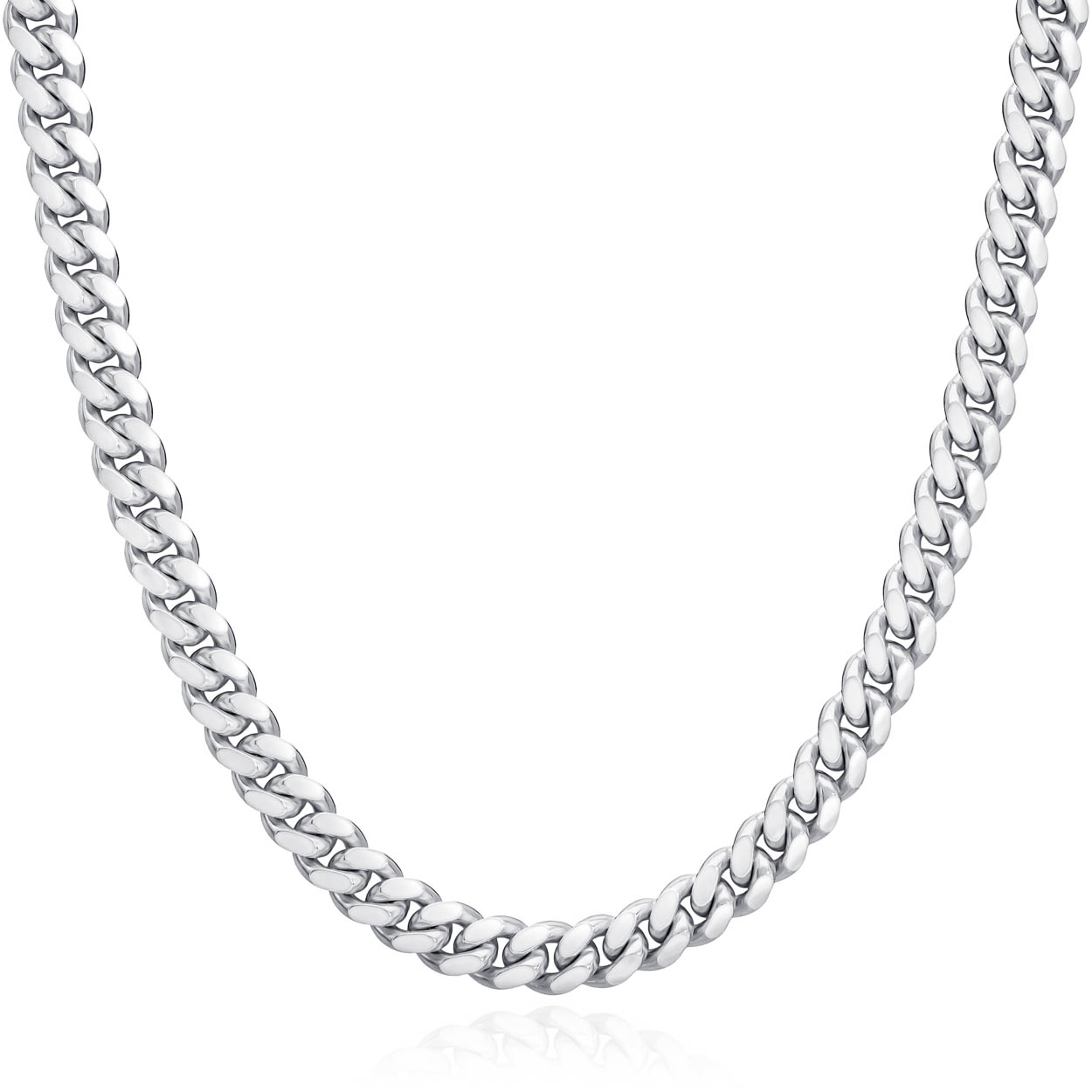 Italian sterling silver 7mm Miami Cuban chain