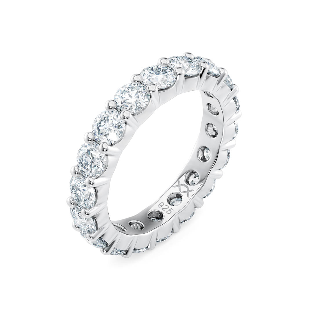 4mm Diamond Eternity Band 925 Silver