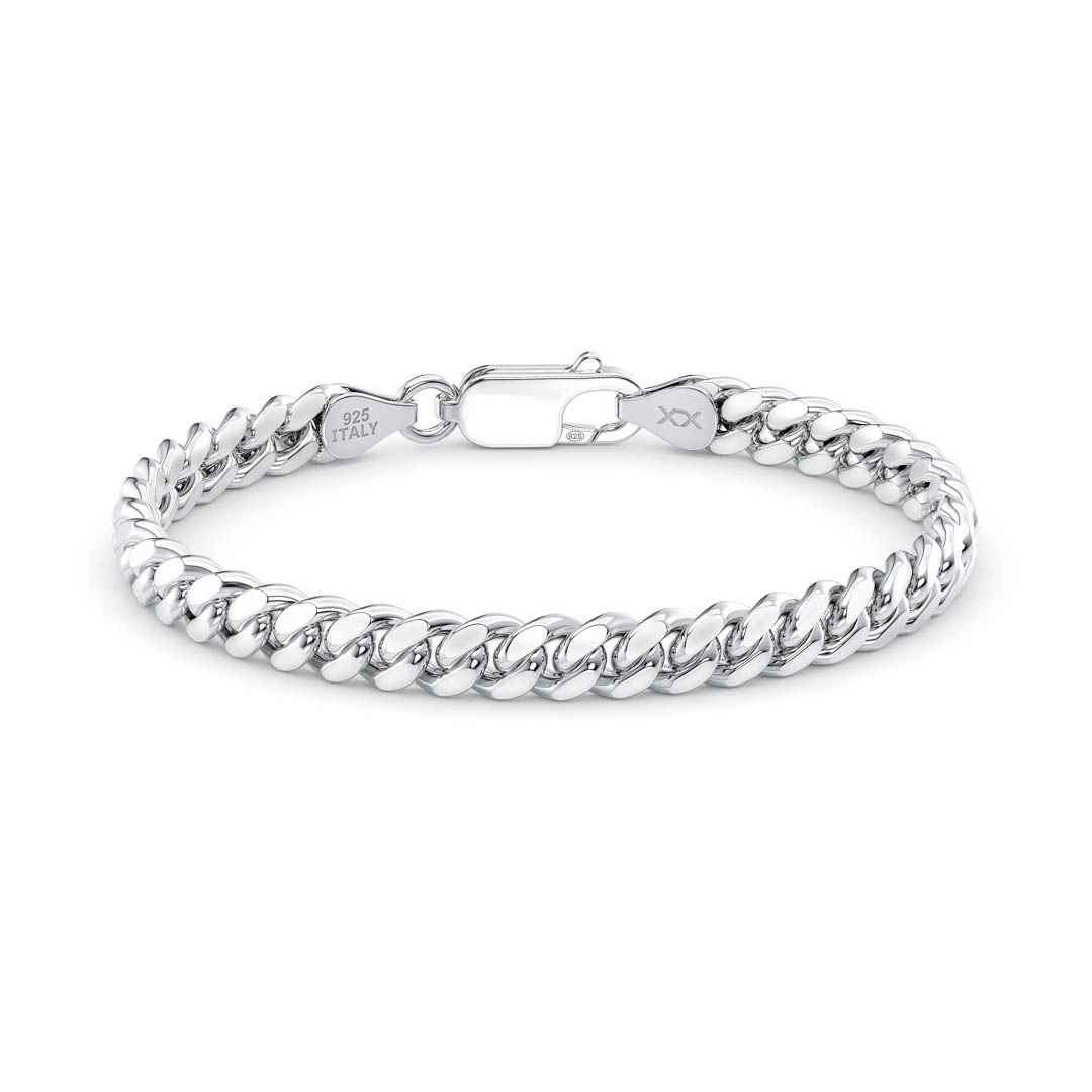 7mm Sterling Silver Miami Cuban Link Bracelet